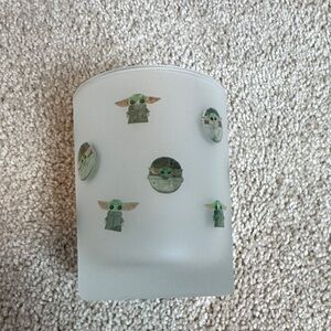 Grogu Baby Yoda Frosted Glass Votive Holder - Green Accents